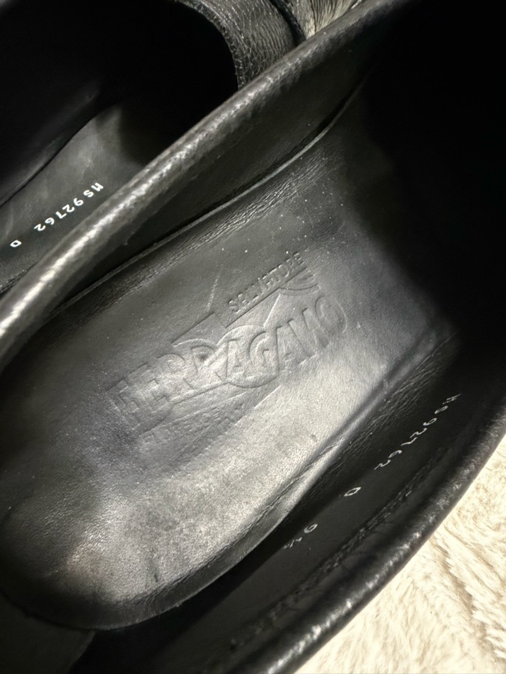 $950 Salvatore Ferragamo Gancini Bit Black Leather Ornament Loafers 9.5 10.5 - Picture 9 of 12